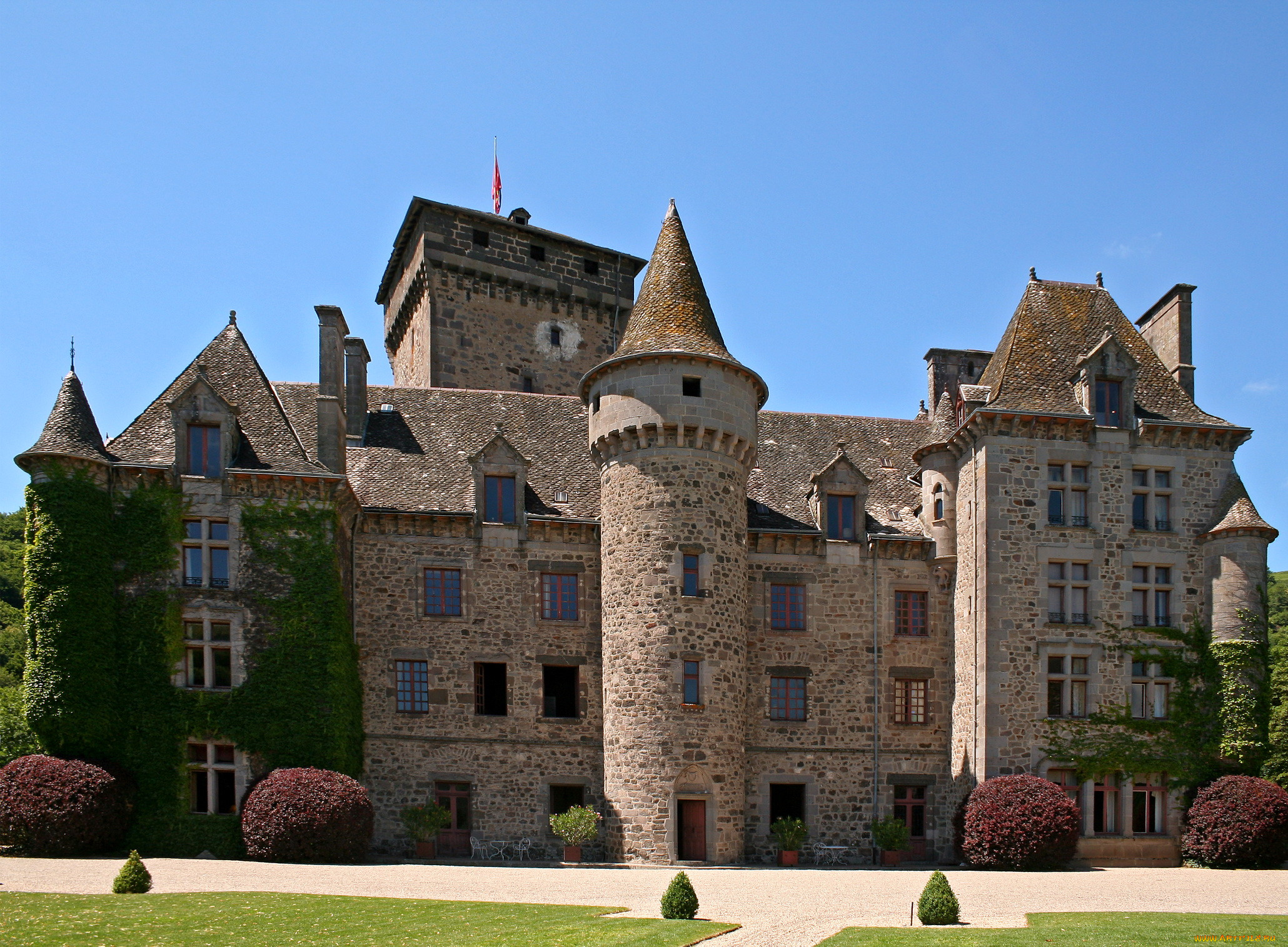 chateau, de, pesteil, france, , , , 